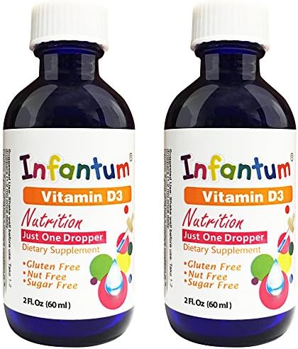 Infantum Vitamin D3,Liquid Natural Ingredients,Calcium supplementation for children,400IU/mlHigh content,Plant extraction,child life,