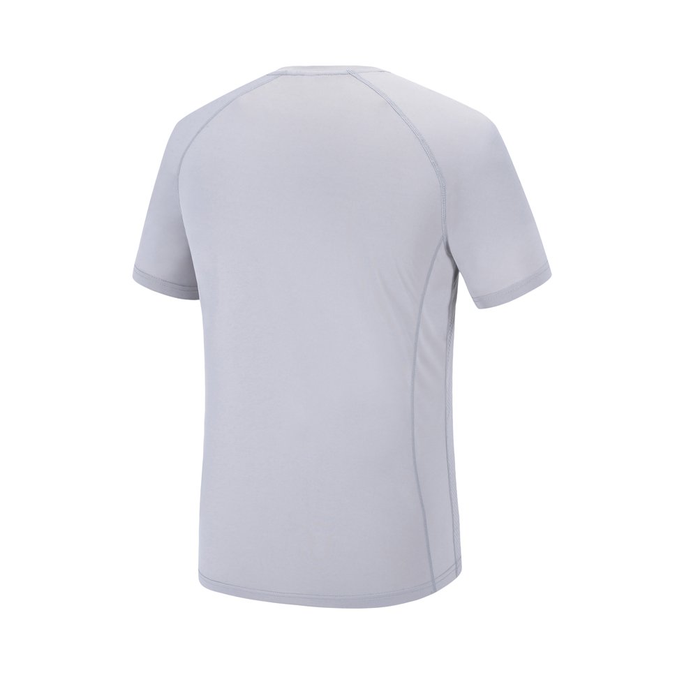 Camel Short Sleeve Shirts for Men Crew Neck Tees T-Shirt Dress Breathable Quick-Dry Casual for Fishing Golf Gym Athletic Running Workout (XXXL Gray)