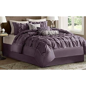 madison park hampton 7 piece plum comforter se