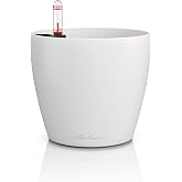 Lechuza Classico Color 43 White, Self-Watering Round Planter, D16.5 H15.7 in