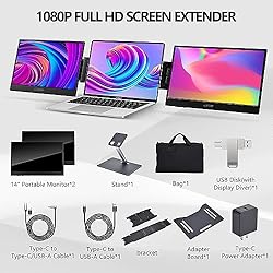 G-STORY 14" Portable Dual Monitor for Laptop Screen