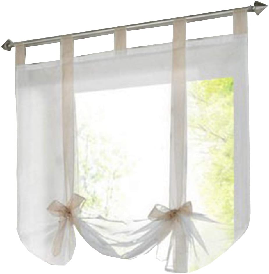 Amazon Com Homeyho Sheer Curtain For Bed Roman Curtains For