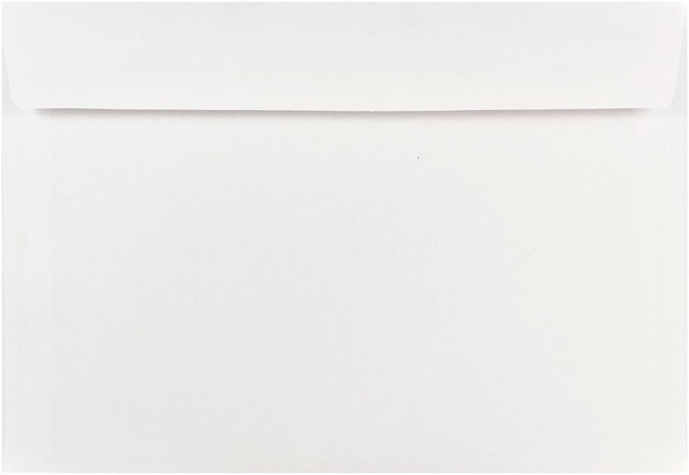 JAM PAPER 7 x 10 Booklet Commercial Envelopes - White - 50/Pack : Office Products