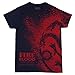 HBO'S Game of Thrones Men's Fire and Blood Splatter T-Shirt - Navy (Medium)