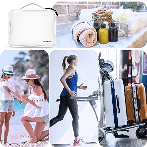 JOMARTO Tyvek Toiletry Bag for Women and Men, Hanging Bathroom Shower Travel Toiletry Bag, Portable Compact Water-resistant Makeup Bag with Hanging Hook for Full Sized Container, Toiletries 6 JOMARTO Tyvek Toiletry Bag for Women and Men, Hanging Bathroom Shower Travel Toiletry Bag, Portable Compact Water-resistant Makeup Bag with Hanging Hook for Full Sized Container, Toiletries