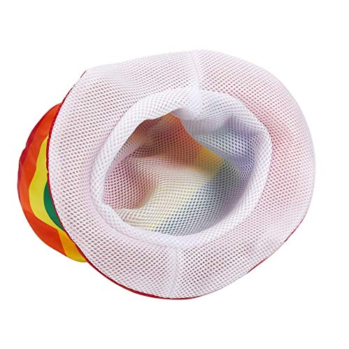 image for Juvale Rainbow Top Hat - 2-Pack Party Hat Clown Costume Accessories, P