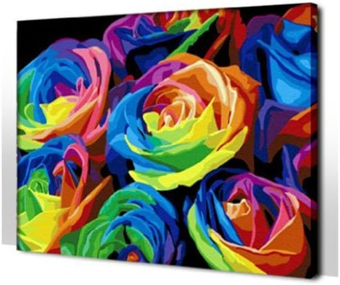 DIY Painting, Paint by Number kit for Adults Beginner-Charming Autumn 1620 inches(Colorful Flower)
