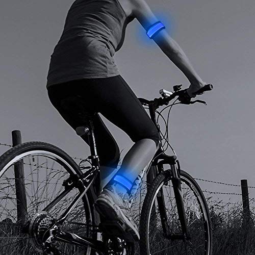 Higo LED Armband, Glowing Slap Bracelets for Boys& Girls, Light Up Sports Event Wristbands for Running, Cycling, Jogging, Hiking, Dog Walking (Blue 35cm) - Thumbnail 4