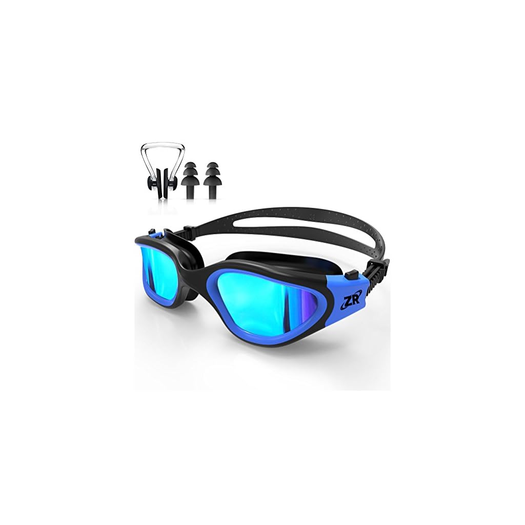 Zionor Swimming Goggles, G1 Polarized Swim Goggles with Mirror/Smoke