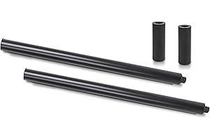 Sound Town 2-Pack 20" Subwoofer/Speaker Extender Poles with M20 Threaded Lower End and 35mm Adapter, 110 LB Load Capacity, Black (STSD-ADM20B-PAIR)