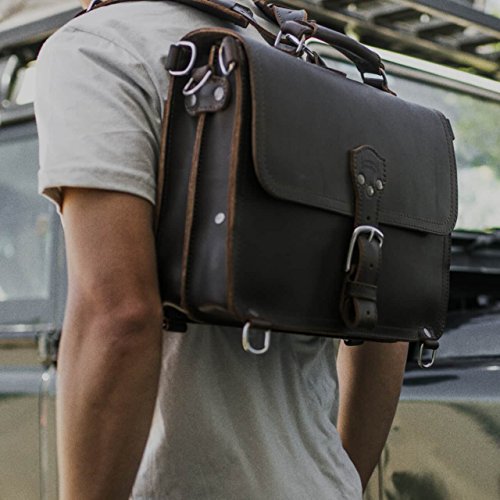 Saddleback Leather Thin Front Pocket Leather Briefcase - Thumbnail 2