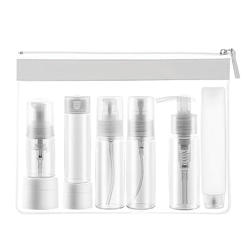 8 Travel Bottles Tsa Approved Leak Proof Travel Containers Portable Travel Size Toiletries Silicone Bottles Set Clear Cosmeticmakeup Liquid