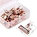 STFF 15 Pcs Push Pins Clips Creative Paper Clips with Pins for Cork Board and Photo Wall No Holes for The Paper (Rose Gold)