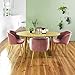 EGGREE Mid-Century Modern Accent Living Room Chair Upholstered Velvet Armchair Kitchen Dining Chair with Solid Steel Leg for Living Room Bedroom Reception Room Accent Furniture,Rose Pink