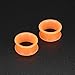 ZS 9 Pair Silicone Flexible Thin Ear Plugs Tunnels Double Flared Expander Ear Gauges Piercing (Gauge=5/8