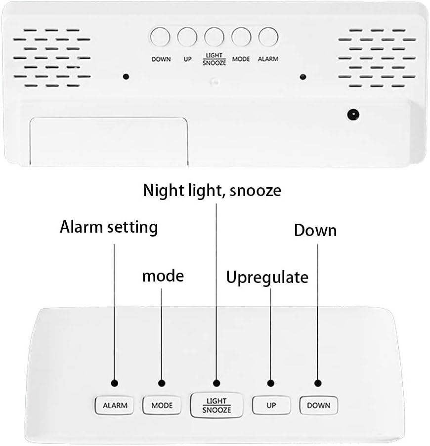 TFUFR Alarm Clock, Digital Alarm Clock 3" LED Display with Light Sensing Dimming Mode, Snooze, Adjustable Brightness - Image 5