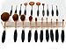 2016 New Professional 10 Pcs Soft Oval Toothbrush Design Makeup Brush Sets Foundation Brushes Cream Contour Powder Blush Concealer Brush Makeup Cosmetics Tool Kit