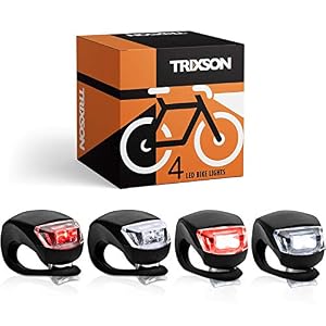 TRIXSON Bike Lights, Set of Front and Back | 2-Pack LED Bicycle Headlight Set Will Help Keep You Safe When Riding at…