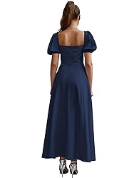 KUTUMAI Women's Summer Off Shoulder Maxi Dress Puff