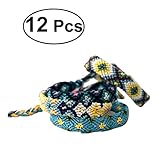 TOYMYTOY 12 Pcs Cool Colorful Friendship Bracelets Nepal Woven Ankle Bracelet Party Favor