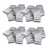 The Display Guys~ Pack of 100 Cotton Filled Cardboard Paper Silver Jewelry Box Gift Case - Silver Foil (3 1/2x3 1/2x1 inches #33)