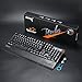 Dollermy Mechanical Gaming Keyboard with104 Keys, Blue Switches Rainbow LED Illuminated Backlit Anti-ghosting Keys,Detachable Palm and Wrist Rest Holder
