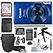 Canon PowerShot ELPH 190 IS Digital Camera (Blue) with 10x Optical Zoom and Built-In Wi-Fi with 32GB SDHC + Flexible tripod + AC/DC Turbo Travel Charger + Replacement battery + Protective camera case