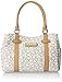 Calvin Klein Monogram Satchel, Almond/Khaki/Camel, One Size