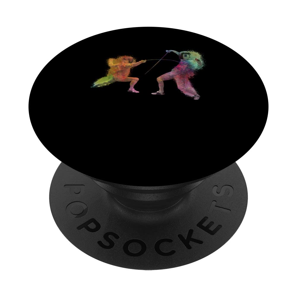 Fencing Sport Swordsman PopSockets Swappable PopGrip