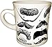 The Unemployed Philosophers Guild Moustaches Mug, White, 12 Ounce