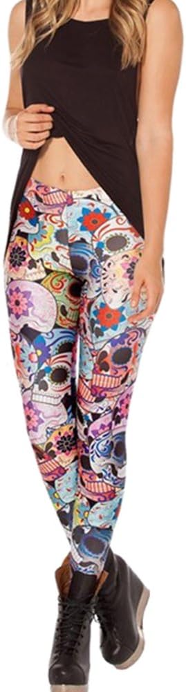 Idingding Womens Galaxy Star Printed High Waist Leggings Pants