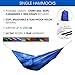 Yes4All Single Lightweight Camping Hammock with Strap & Carry Bag – Nylon Parachute Hammock / Lightweight Portable Hammock for Camping, Hiking (Blue)
