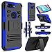 OnePlus 5T Case, Elegant Choise Holster Heavy Duty Armor Shockproof Full Body Rugged Protective Case Cover with Swivel Belt Clip and Kickstand for OnePlus 5T 6” 2017 (Blue/Black)