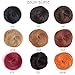 Mayloss 28 Pcs Human Hair Extensions with Top Closure Unprocessed Brazilian Curly Short Virgin Hair Weave Wavy (3