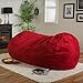 GDFStudio 6 Ft Faux Suede Microfiber Bean Bag (Red)