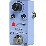 FLAMMA FC03 Guitar Delay Pedal Mini Digital Guitar Pedal with 3 Delay Effects Modes Analog Real Echo Tape Echo True Bypass