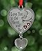 BANBERRY DESIGNS I Love You to The Moon and Back - Heart Ornament with Love Charm - Hanging Love Heart for Her