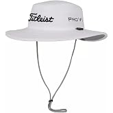 Titleist Tour Aussie Hat (White/Black, One Size,) Bucket Sun Golf Cap 2024