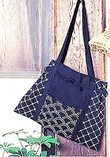 Olympus Sashiko Handbag Purse Kit # 1 - Clamshell and Criss-Cross Grid - Complete with Thread & Needle