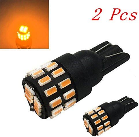 Efoxcity Extremely Bright 30-EX Chipsets 168 175 194 2825 W5W T10 New Style LED Bulbs,Amber