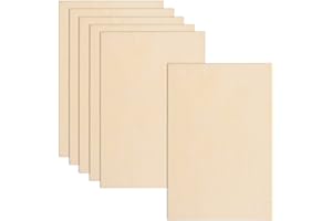 AWIZOM 6 Pack Basswood Sheets 12 x 18 x 1/8 Inch-3 mm Unfinished Plywood for Craft Thin Wood Boards Sheets Rectangle Wood Panels for DIY School Projects, Painting, Laser Projects, Woodworking, Model Making