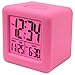 Equity by La Crosse 70902 Pink Soft Cube LCD Alarm Clock