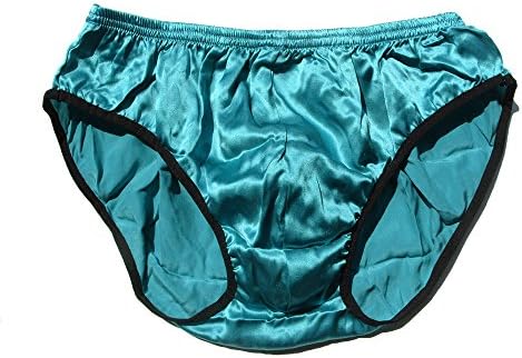 Men Briefs 100% Silk Satin Plain 2pcs RandomColor ChinaSizeM-3XL(XL)