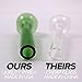 Pyrex Glass Oil Burner by PyrexPlus - 5-Pack - Green Color - 4 Inch Length - 2mm Thick - Fast Free USA Shipping