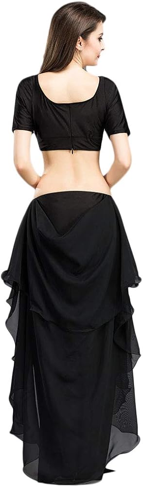 ROYAL SMEELA Belly Dance Skirt Top Set Belly Dancing Costume for Women Sexy Belly Dancer Outfits elly Dancer Performance Training Practice Clothes Sexy Belly Dance Clothes Class Lesson Training Wear - Image 3