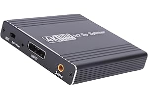 Tangxi 4K 144Hz DisplayPort Splitter, 2 Port DisplayPort 1.4 Splitter Adapter with UHD Resolution Extended Mirror Mode, for P