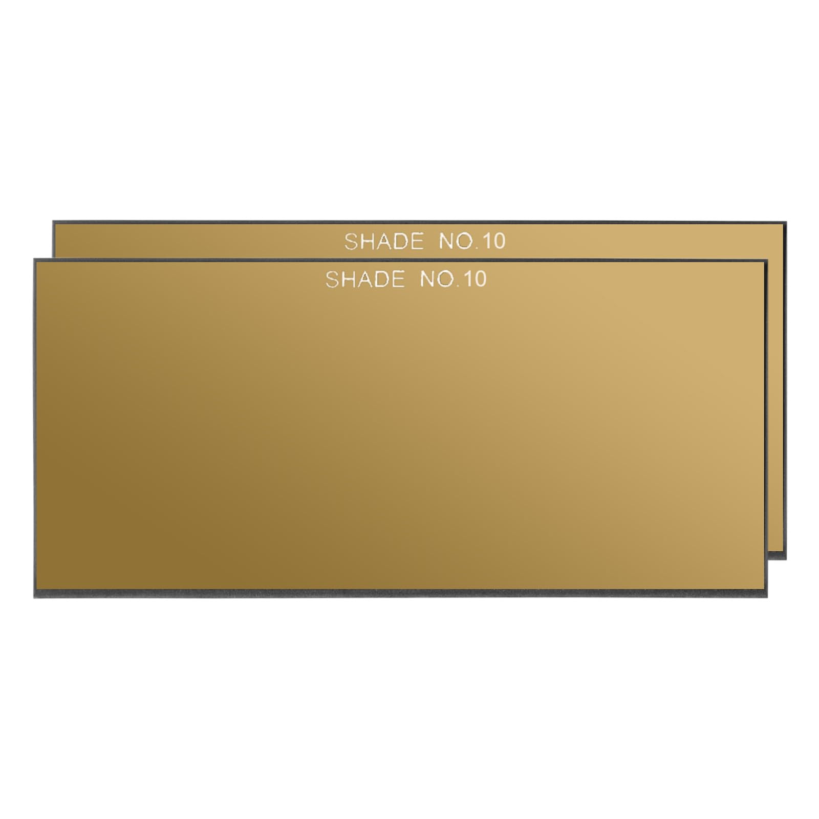 PATIKIL Gold Welding Glass Lens Shade 10, 2 Pack 2" x 4.25" Hardened Helmet Filter Darkening Glass Welding Hood Lens for Weld Helmet Hood Covers Replacement