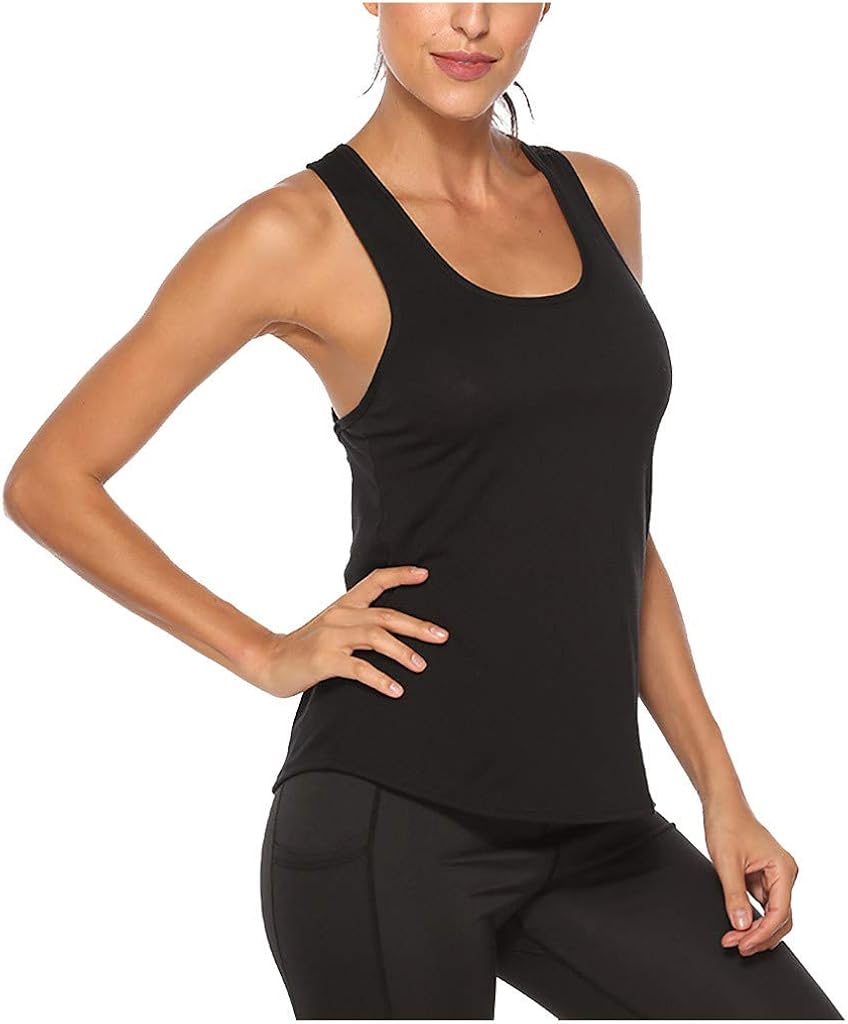 womens white workout tank top