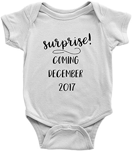 Surprise! Coming December 2017 Pregnancy Announcement Onesie Shirt for Babies