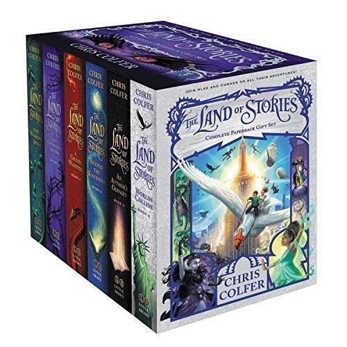 Land of Stories Chirs Colfer Collection 4 Books Box Set (Book 1-4) (Wishing Spell, Grim Warning, Enchantress Returns)